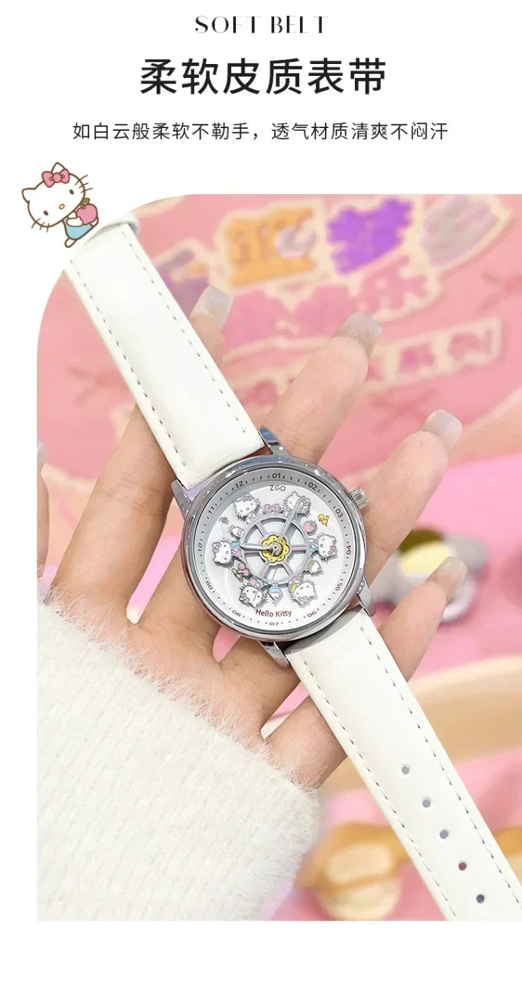 ZGO X Sanrio Watch Clock Fashion Quartz Watch Rotate The Dial