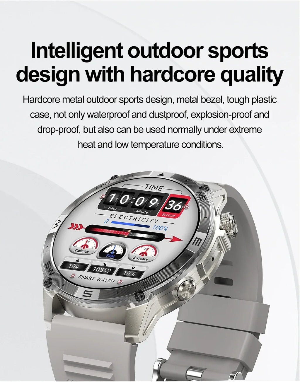 AMOLED Smart Watch - North Edge - GPS Smartwatch